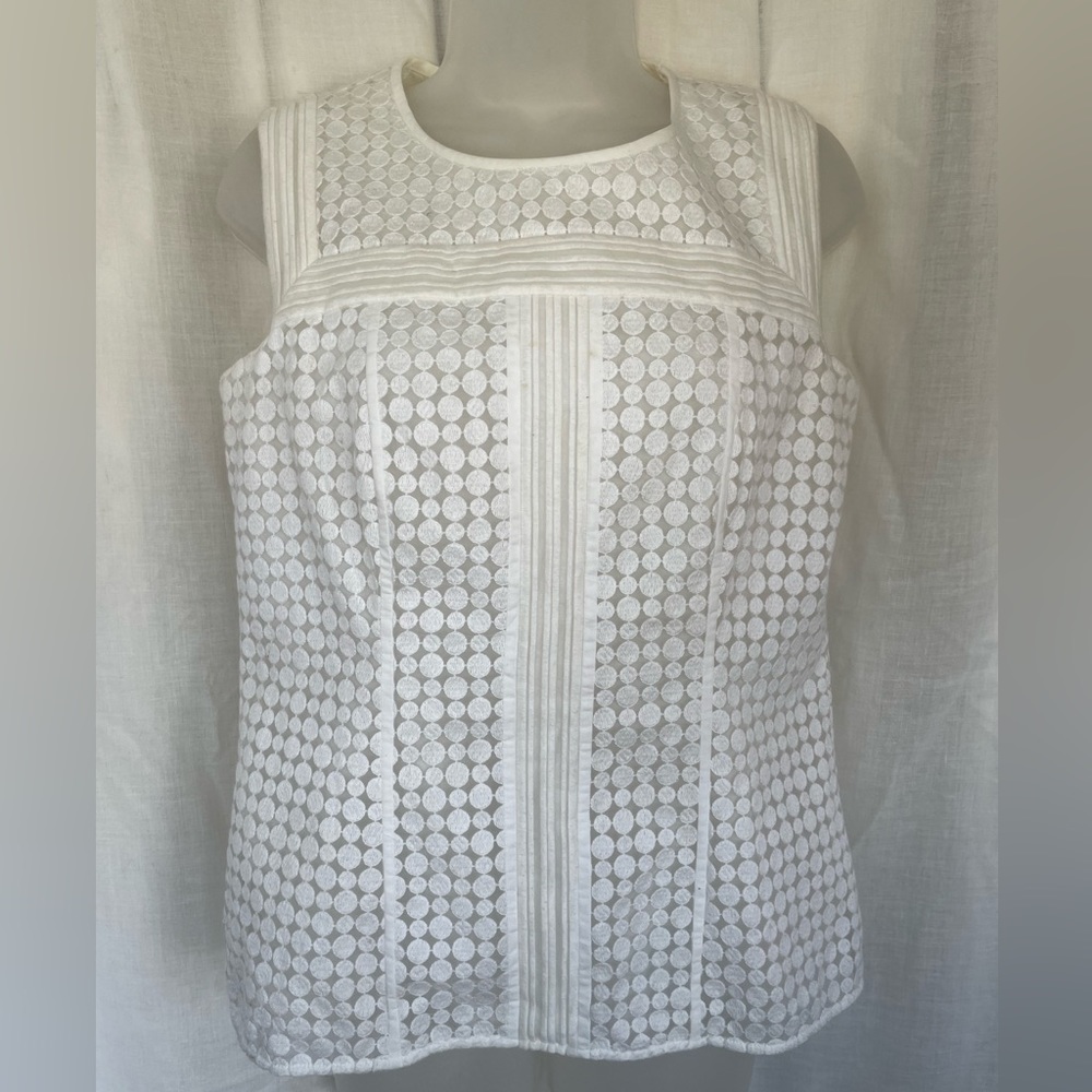 BOSS sleeveless eyelet top